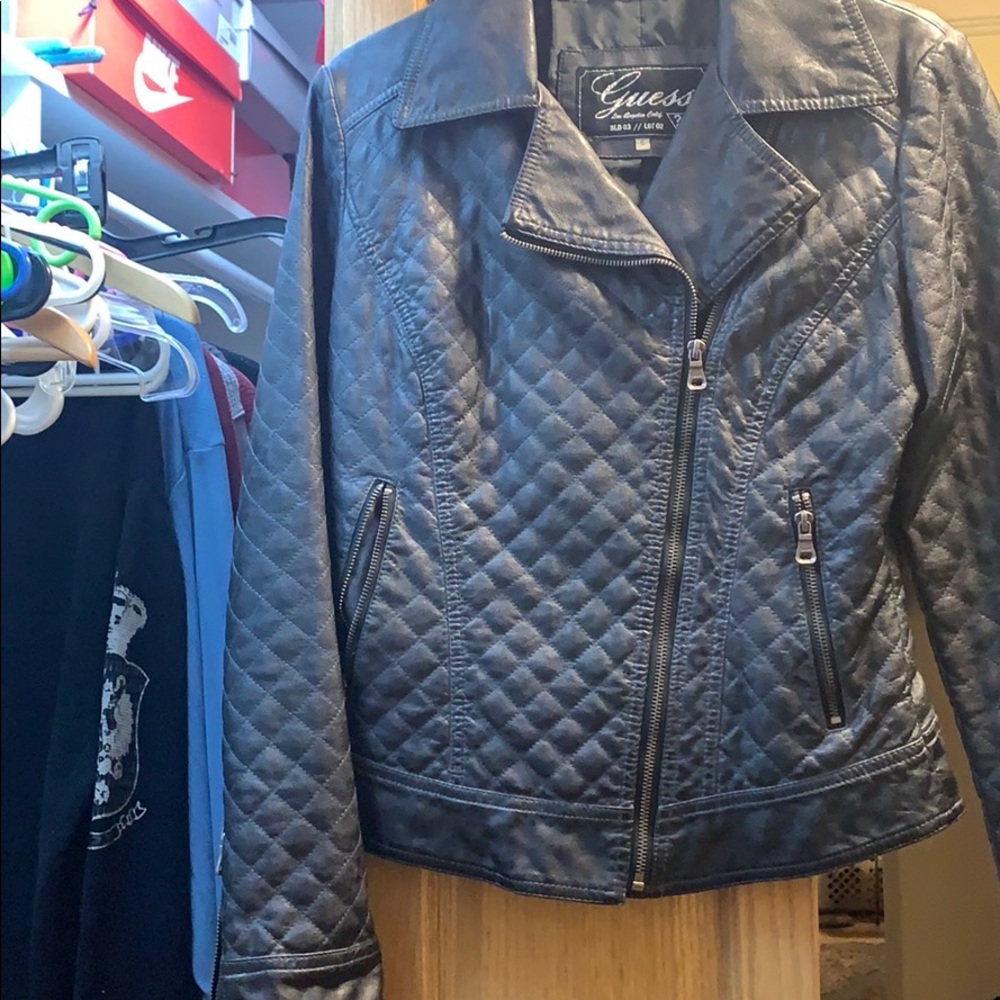 Leather guess jacket